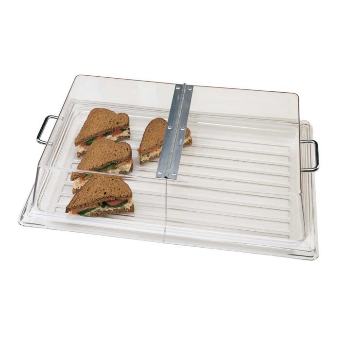 Cambro RD1220CWH135 Camwear Display Cover w/ Hinged Lid, Clear, 12" x 20" - Image 3