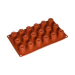 Matfer 257990 Gastroflex Mini Cannele Mold, Sheet of 18, 1-3/8" - Image 2