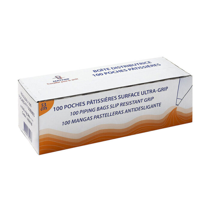 Matfer 165018 Plastic Disposable Pastry Bags, 21", Roll of 100 - Image 1
