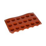 Matfer 257990 Gastroflex Mini Cannele Mold, Sheet of 18, 1-3/8"