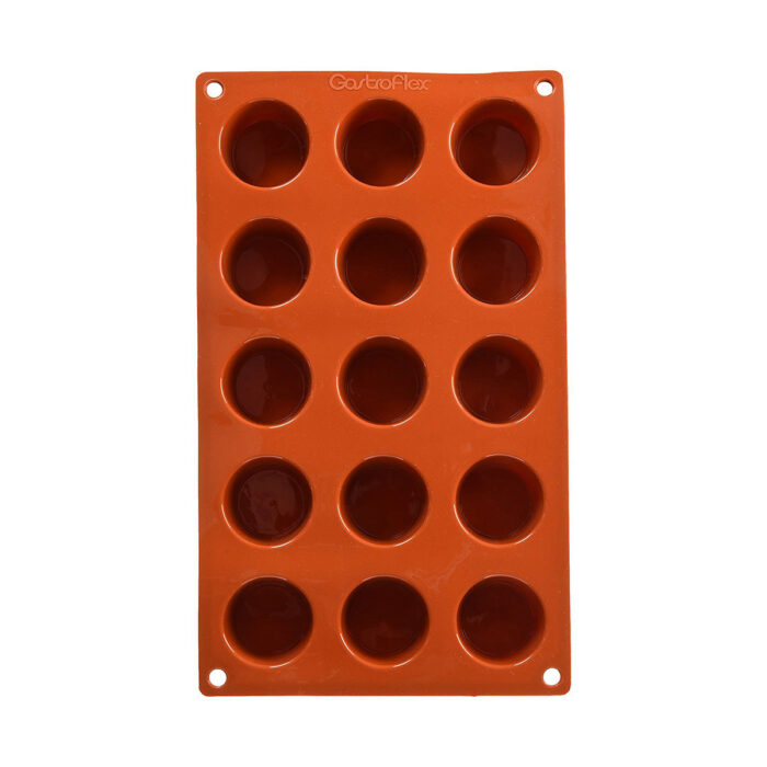 Matfer 257914 Gastroflex Mini Muffin Mold, Sheet of 15, 1-3/4" - Image 1